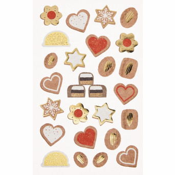 Naklejki świąteczne Cookies - Paper Poetry - 25 szt.