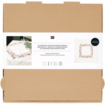 Embroidery Kit Tablecloth - Rico Design - Christmas Market