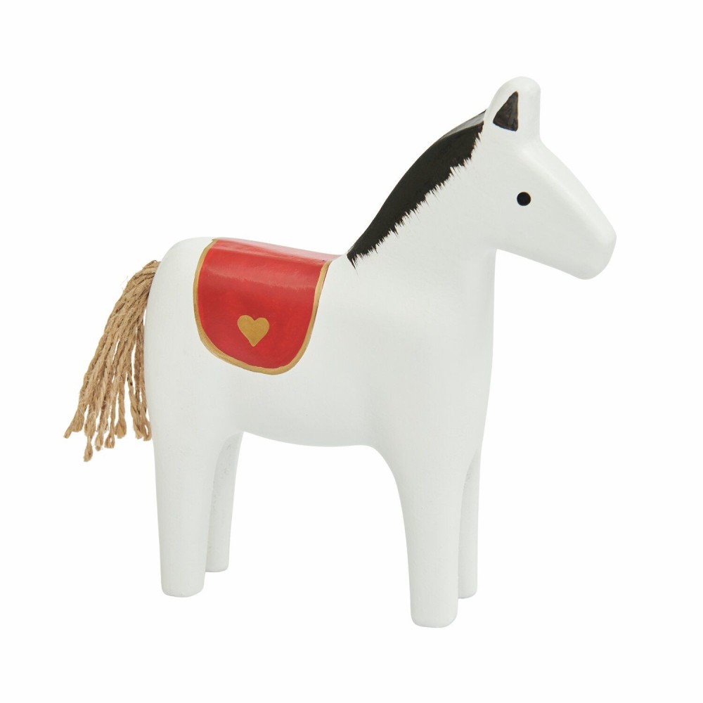 Wooden Horse figurine - Rico Design - white 18,5 cm