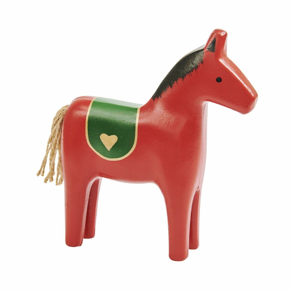 Wooden Horse figurine - Rico Design - red 18,5 cm