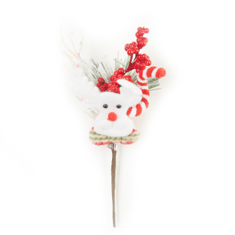 Gałązka świąteczna z reniferem - 21 cm