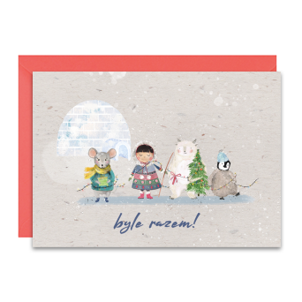 Greeting card A6 - Paperwords - Together!