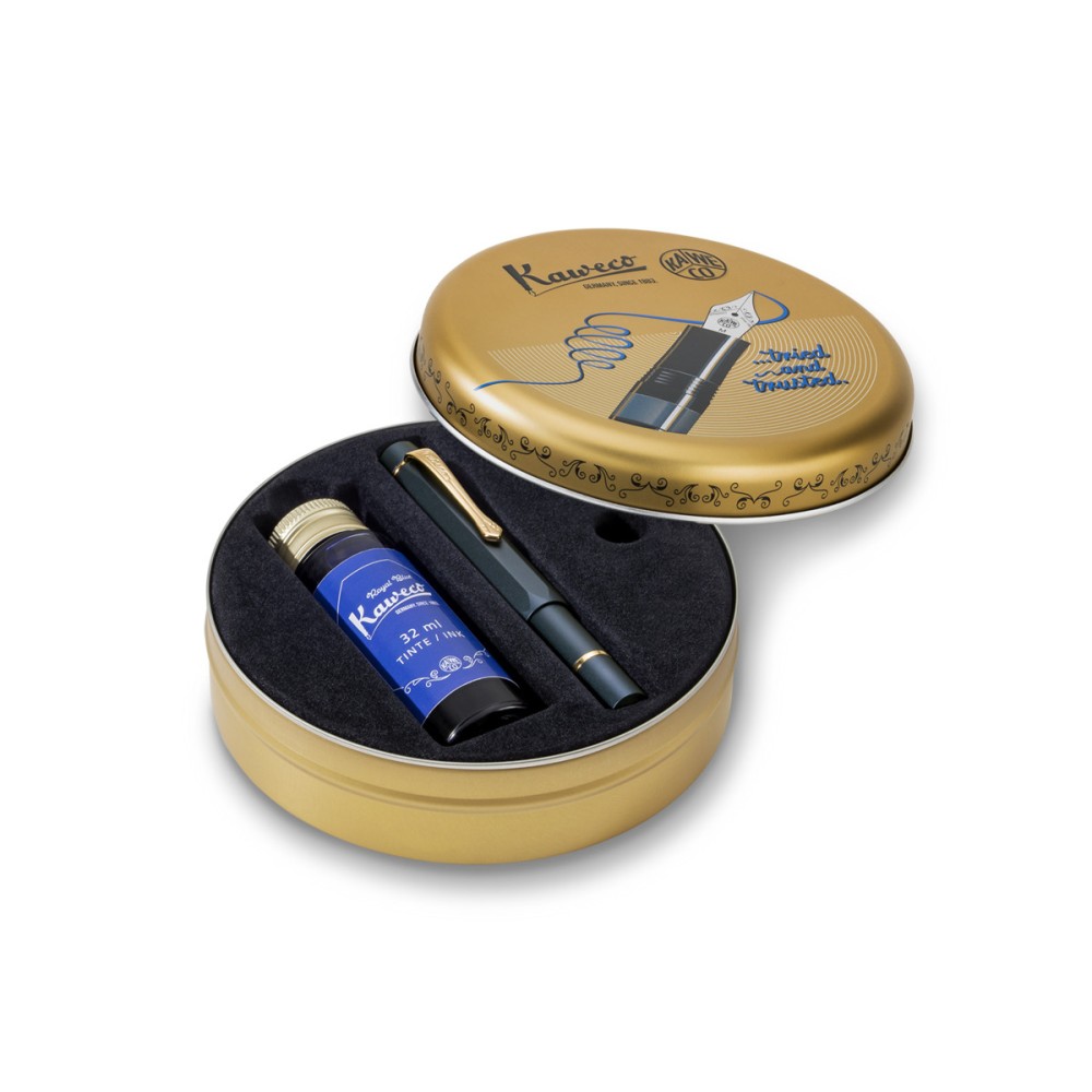 Pióro wieczne Sport Piston Filler zestaw startowy - Kaweco - Navy EF