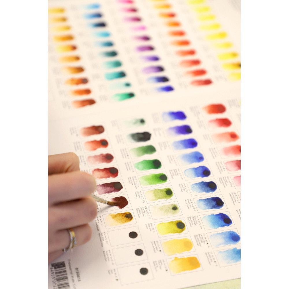 Próbnik farb Dot Card Professional Watercolour - Winsor & Newton - 109 kolorów