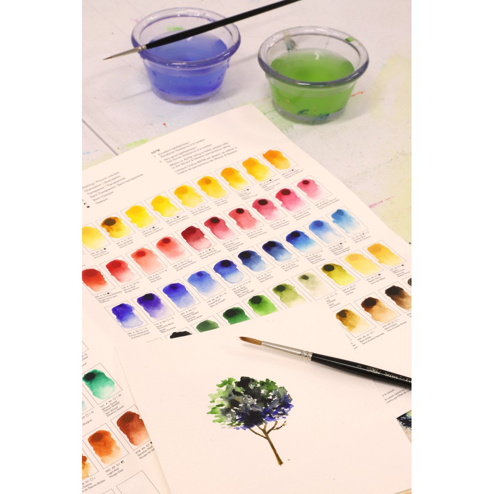 Professional Watercolour Dot Card Color Chart - Winsor & Newton - 109 colors