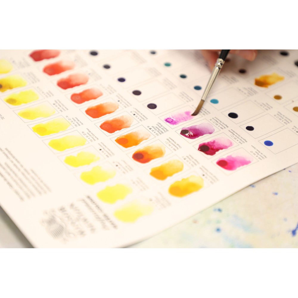 Próbnik farb Dot Card Professional Watercolour - Winsor & Newton - 109 kolorów