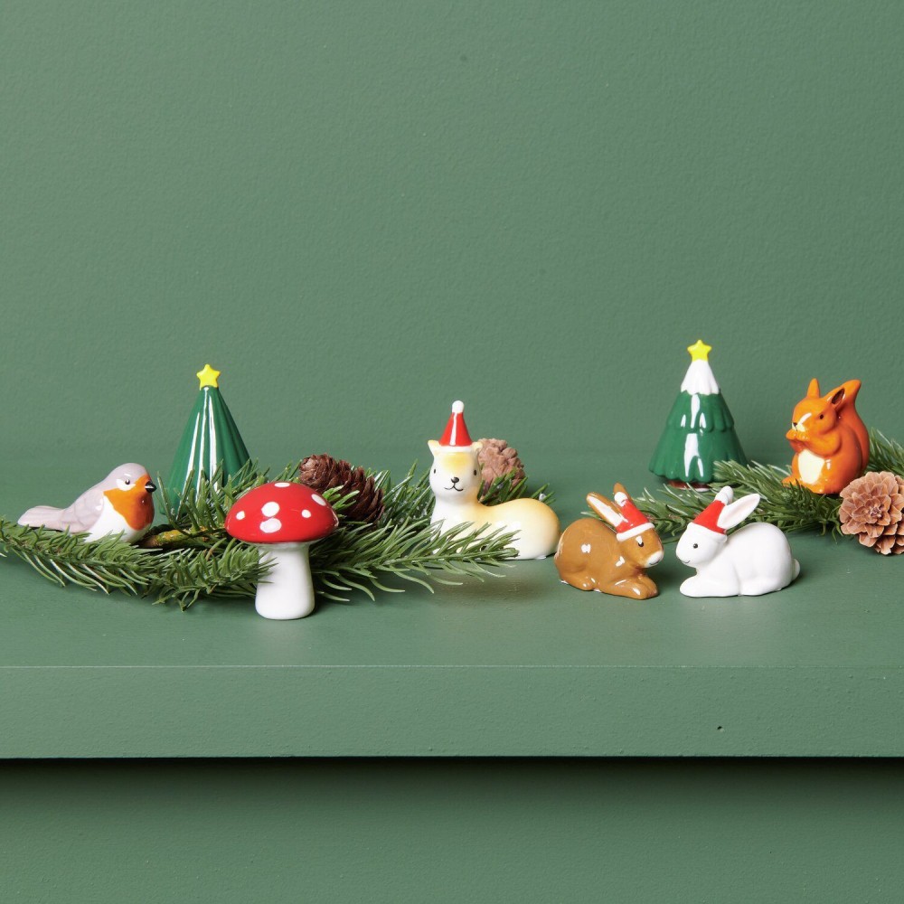 Porcelain figurine Squirrel - Rico Design - 4 x 3,7 x 2,2 cm