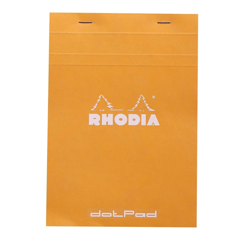 Notes dotPad - Rhodia - w kropki, pomarańczowy, A4, 80 g, 80 ark.