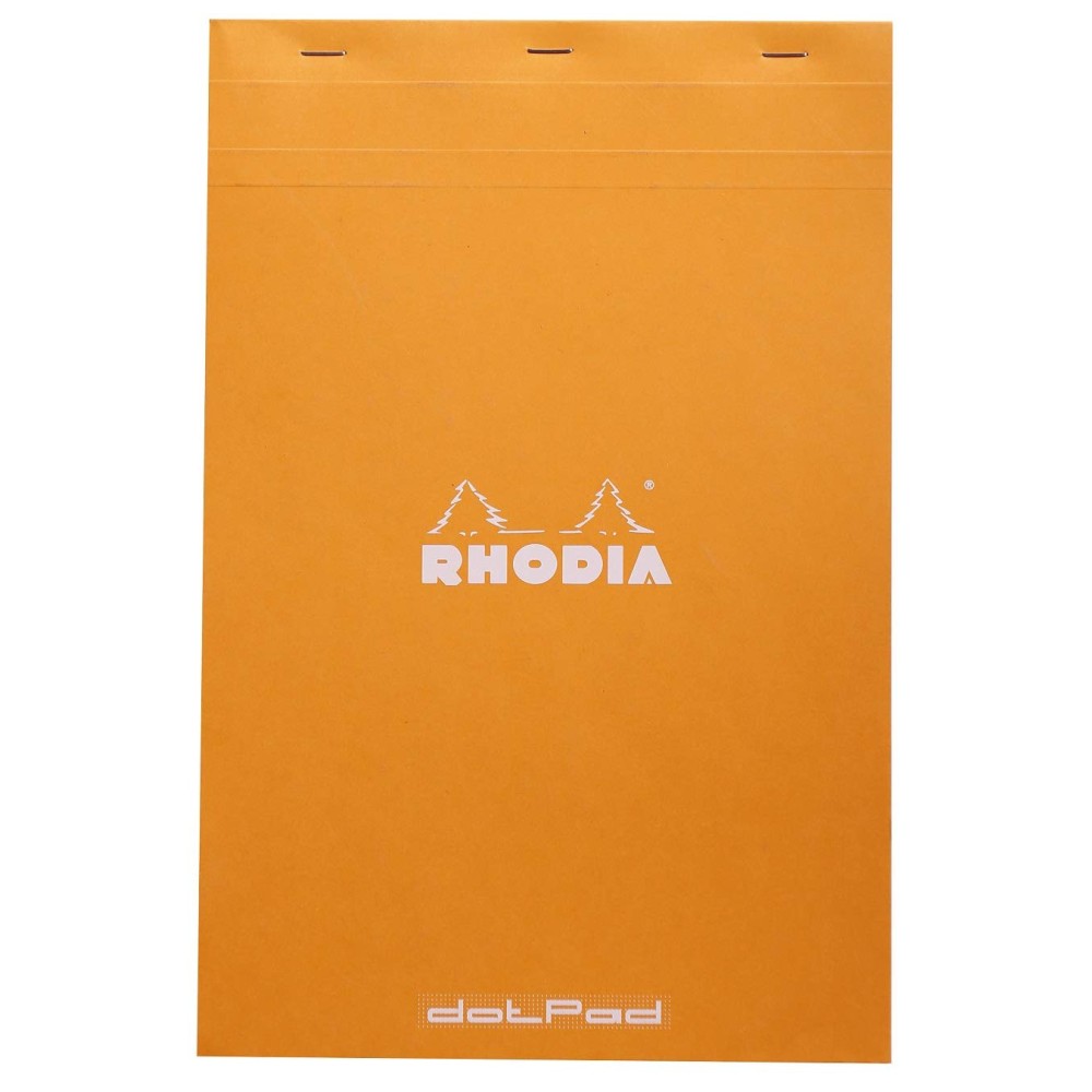 Notes dotPad - Rhodia - w kropki, pomarańczowy, A4+, 80 g, 80 ark.