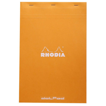 Notes dotPad - Rhodia - w kropki, pomarańczowy, A4+, 80 g, 80 ark.