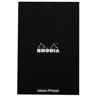 Notebook dotPad - Rhodia - dotted, black, A4+, 80 g, 80 sheets