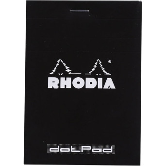 Notes dotPad - Rhodia - w kropki, czarny, 8,5 x 12 cm, 80 g, 80 ark.
