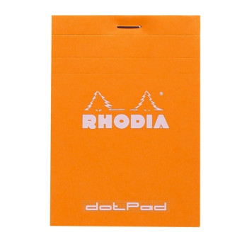 Notes dotPad - Rhodia - w kropki, pomarańczowy, 8,5 x 12 cm, 80 g, 80 ark.