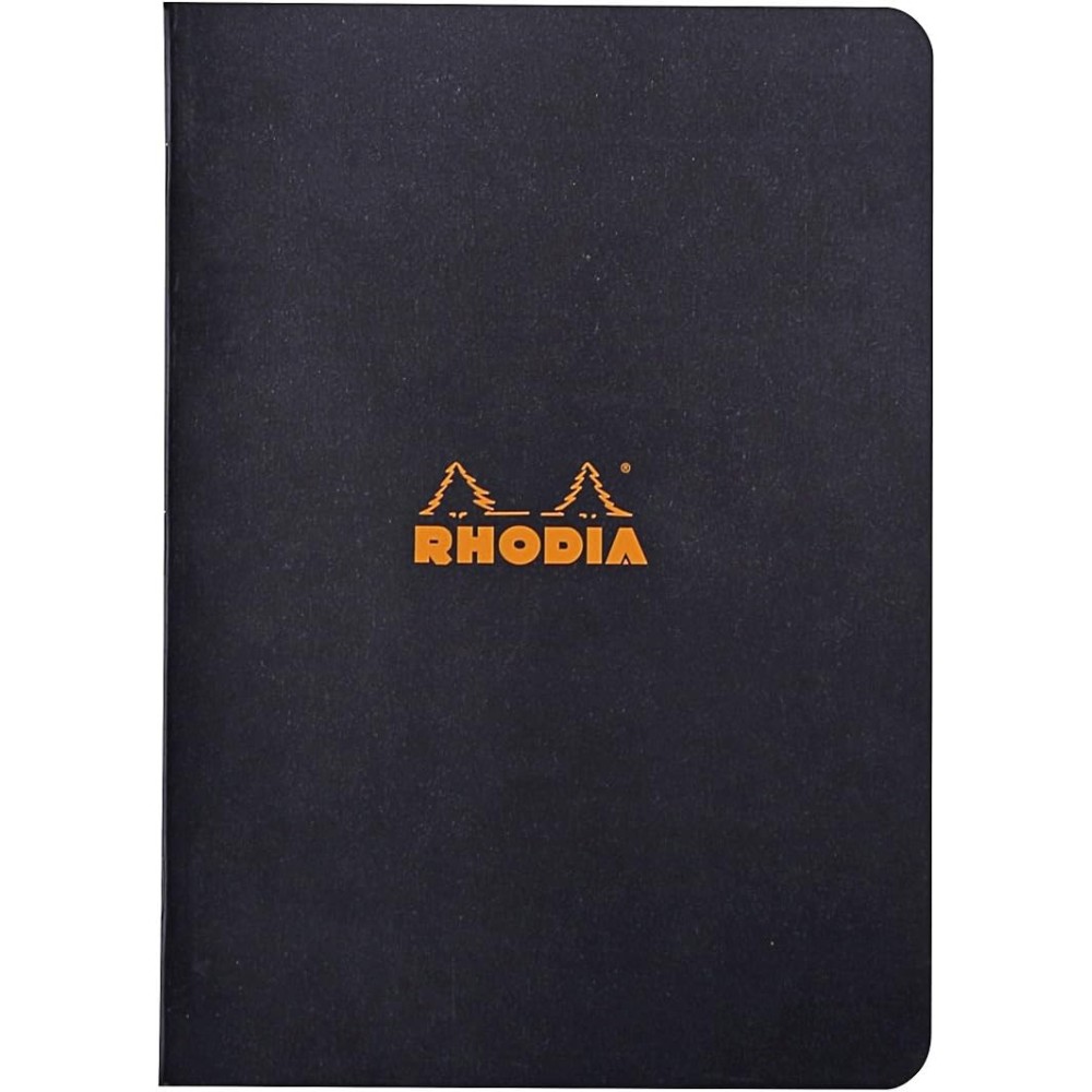 Notebook - Rhodia - lined, black, A5, 80 g, 48 sheets