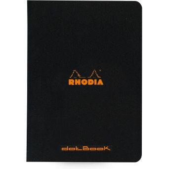 Notebook - Rhodia - dotted, black, A5, 80 g, 48 sheets