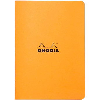 Notebook - Rhodia - checkered, orange, A5, 80 g, 48 sheets