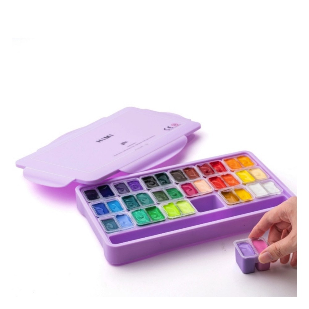 Set of Twin Cup Gouache paints - HIMI - Purple 36 pcs. x 12 g