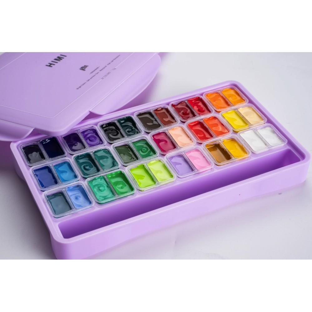 Set of Twin Cup Gouache paints - HIMI - Purple 36 pcs. x 12 g
