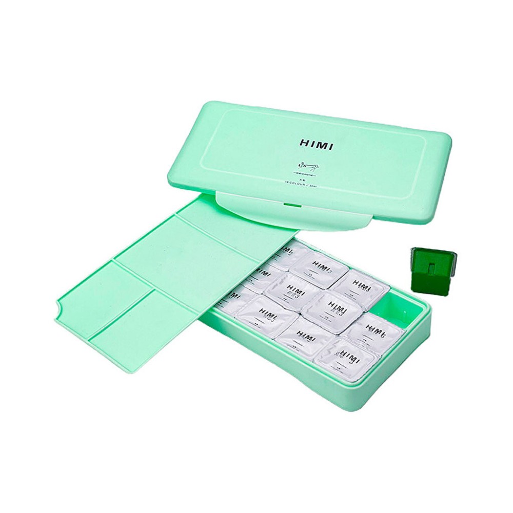 Zestaw gwaszy Jelly Cup Basic Green - HIMI - 18 szt.