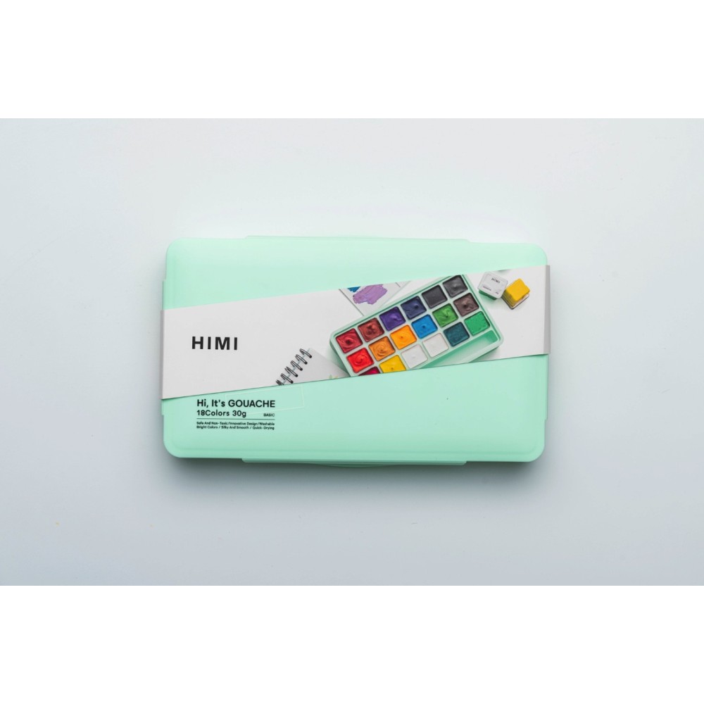 Set of Jelly Cup Basic Gouache - HIMI - Green 18 pcs. x 30 g