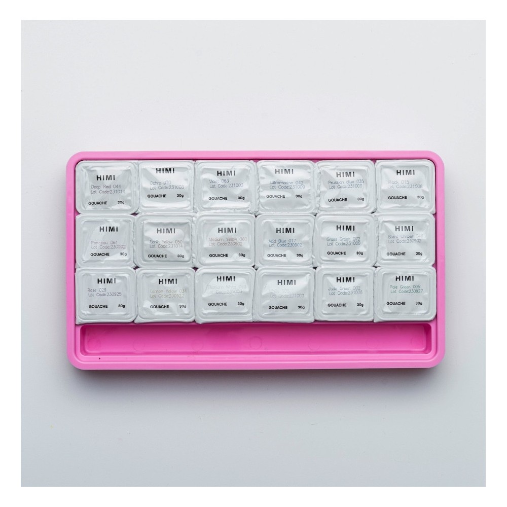 Zestaw gwaszy Jelly Cup Pastel Pink - HIMI - 18 szt.