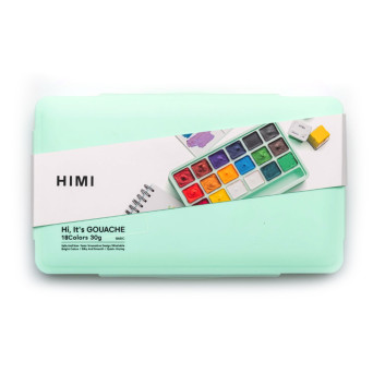Set of Jelly Cup Basic Gouache - HIMI - Green 18 pcs. x 30 g