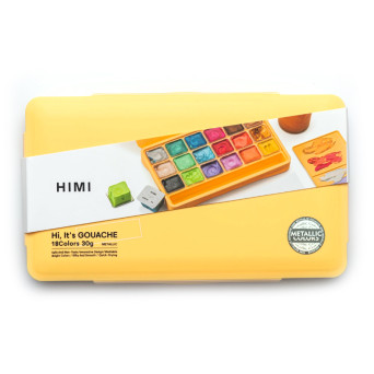 Set of Jelly Cup Gouache - HIMI - Yellow 18 pcs. x 30 g