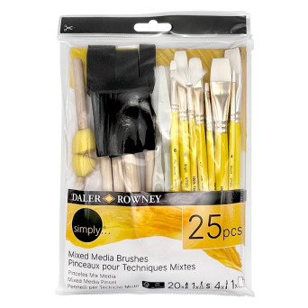Set of Mixed Media accessories and brushes - Daler Rowney - 25 pcs.