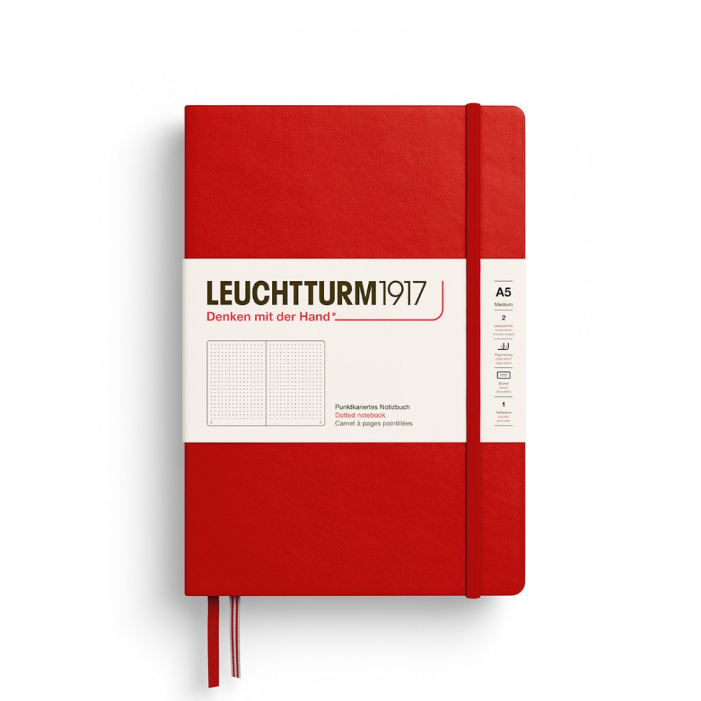 Notatnik w kropki A5 - Leuchtturm1917 - Cherry