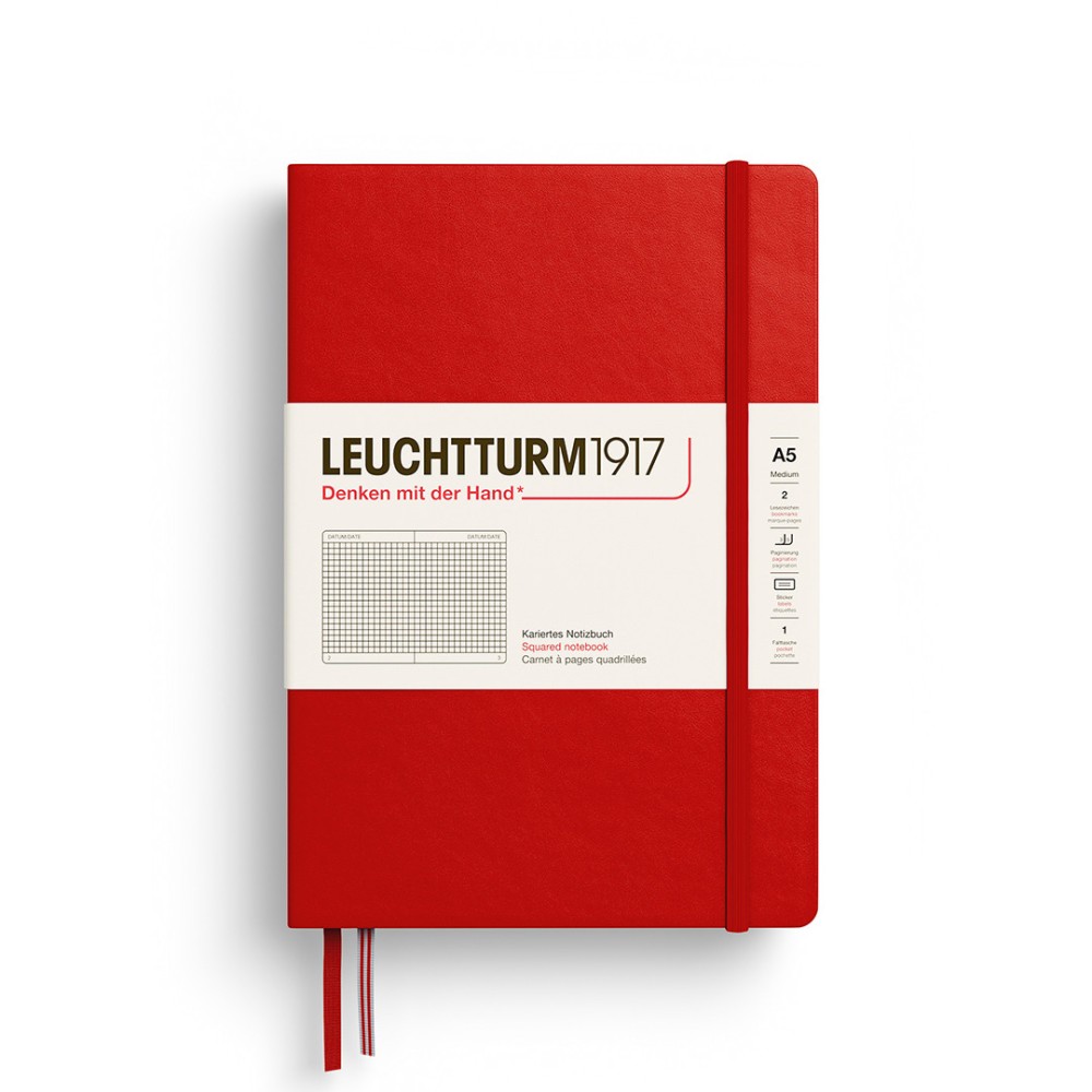 Notatnik w kratkę A5 - Leuchtturm1917 - Cherry