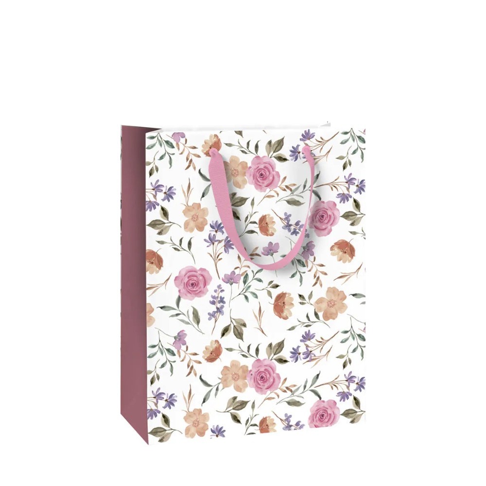 Paper gift bag Flowers - Stewo - 23 x 13 x 30 cm