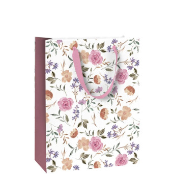Paper gift bag Flowers - Stewo - 23 x 13 x 30 cm