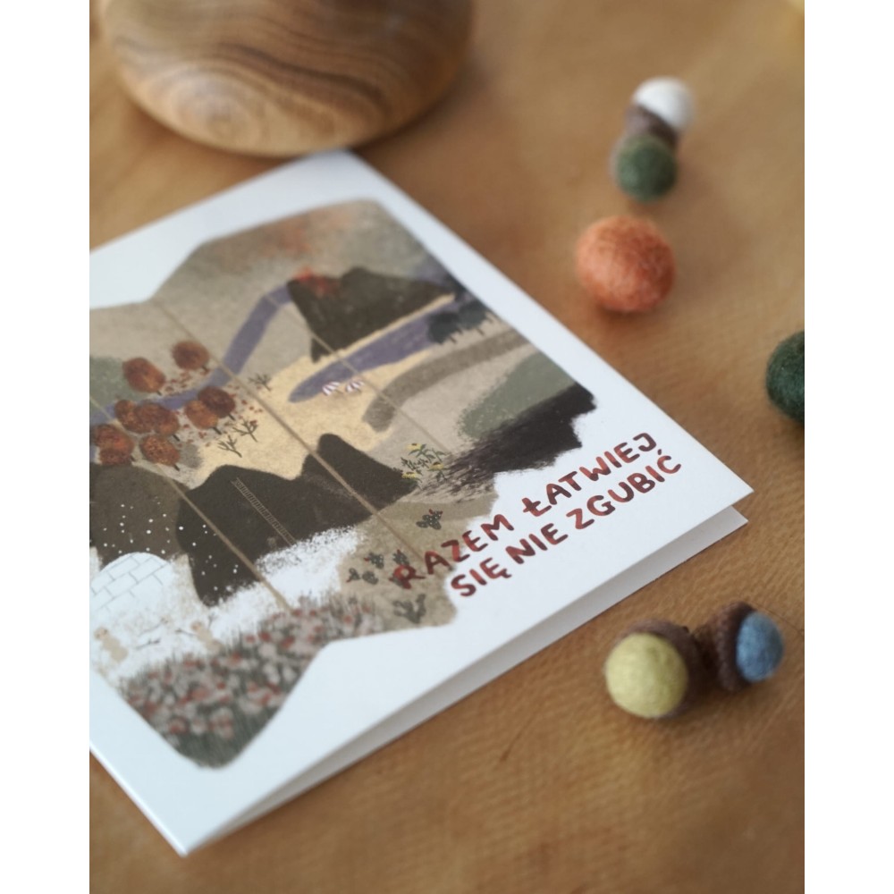 Greeting card - Hi Little - Easier together 14,5 x 14,5 cm