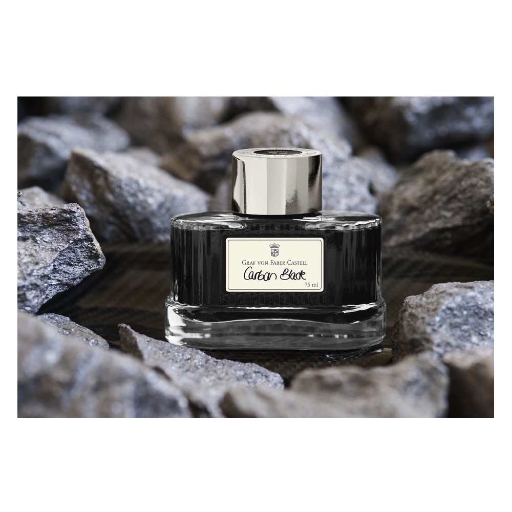 Atrament permanentny - Graf Von Faber-Castell - Carbon Black 75 ml