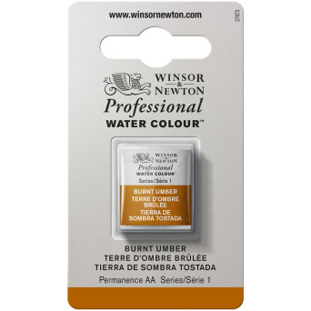 Farba akwarelowa Professional w półkostce - Winsor & Newton - Burnt Umber