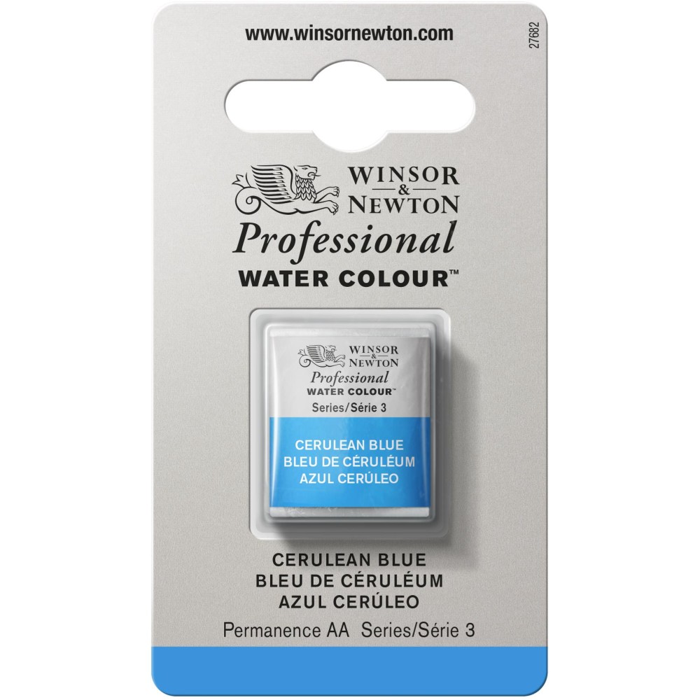 Professional Watercolor half-pan - Winsor & Newton - Cerulean Blue