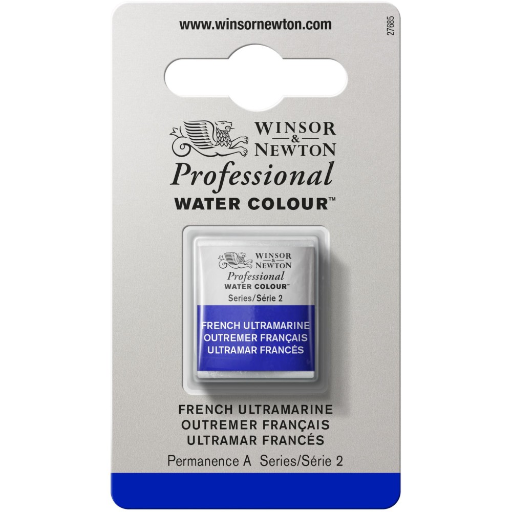 Farba akwarelowa Professional w półkostce - Winsor & Newton - French Ultramarine