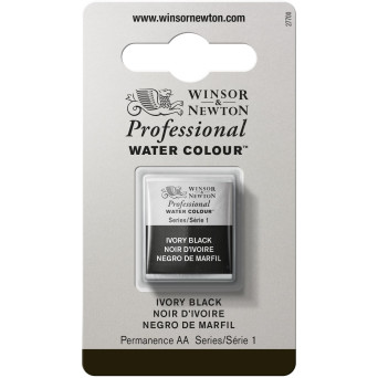 Farba akwarelowa Professional w półkostce - Winsor & Newton - Ivory Black