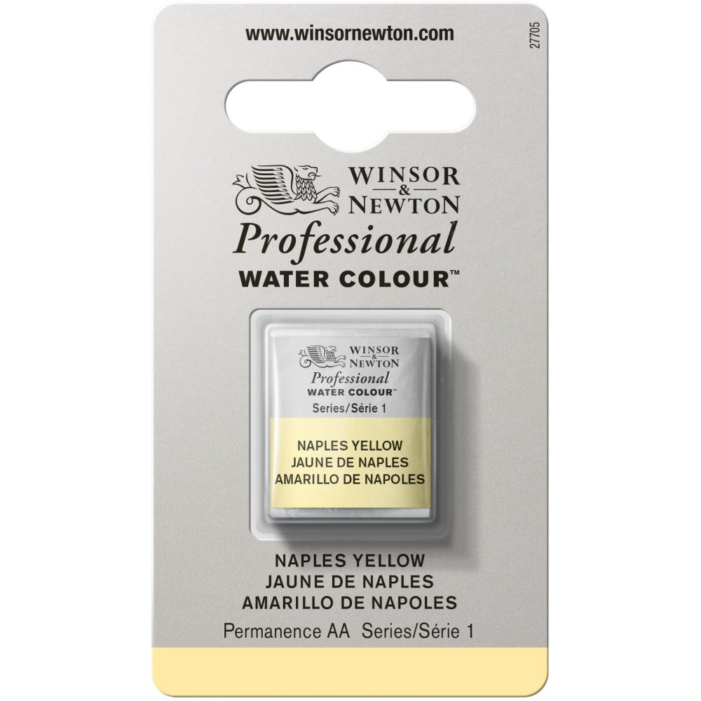 Professional Watercolor half-pan - Winsor & Newton - Naples Yellow