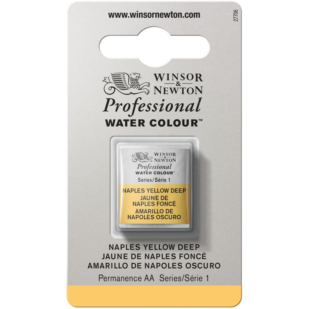 Professional Watercolor half-pan - Winsor & Newton - Naples Yellow Deep