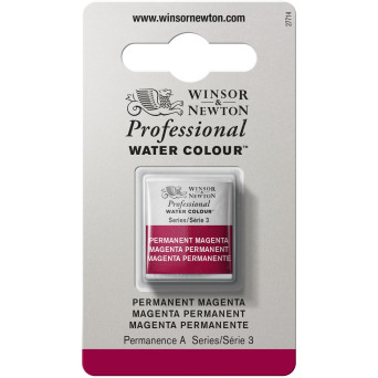 Professional Watercolor half-pan - Winsor & Newton - Permanent Magenta