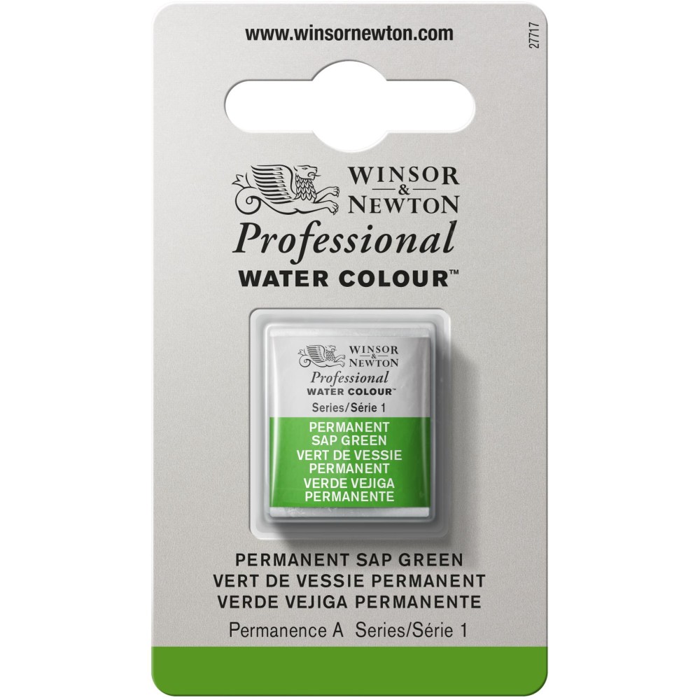 Professional Watercolor half-pan - Winsor & Newton - Permanent Sap Green
