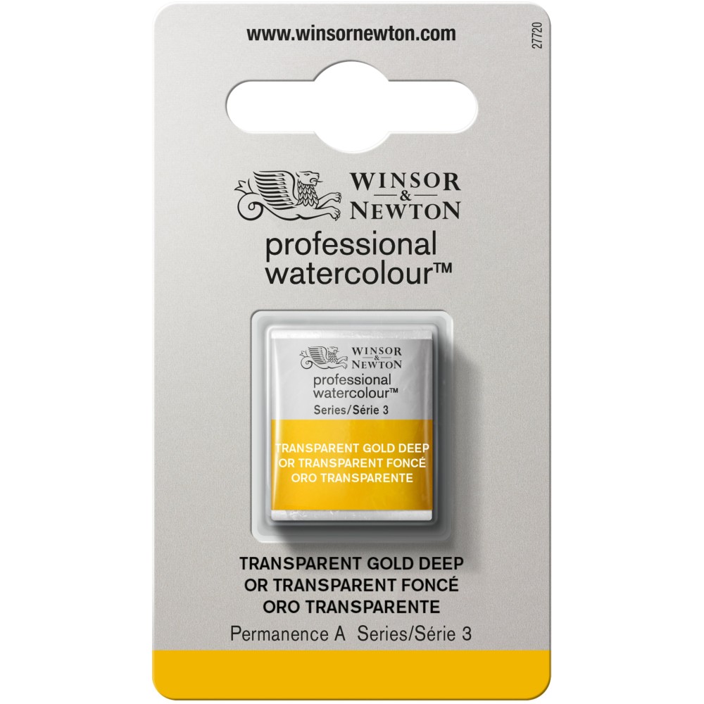 Farba akwarelowa Professional w półkostce - Winsor & Newton - Transparent Gold Deep