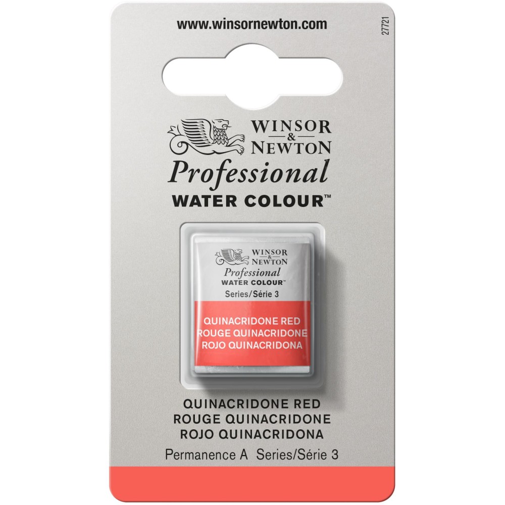 Professional Watercolor half-pan - Winsor & Newton - Quinacridone Red