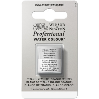 Farba akwarelowa Professional w półkostce - Winsor & Newton - Titanium White
