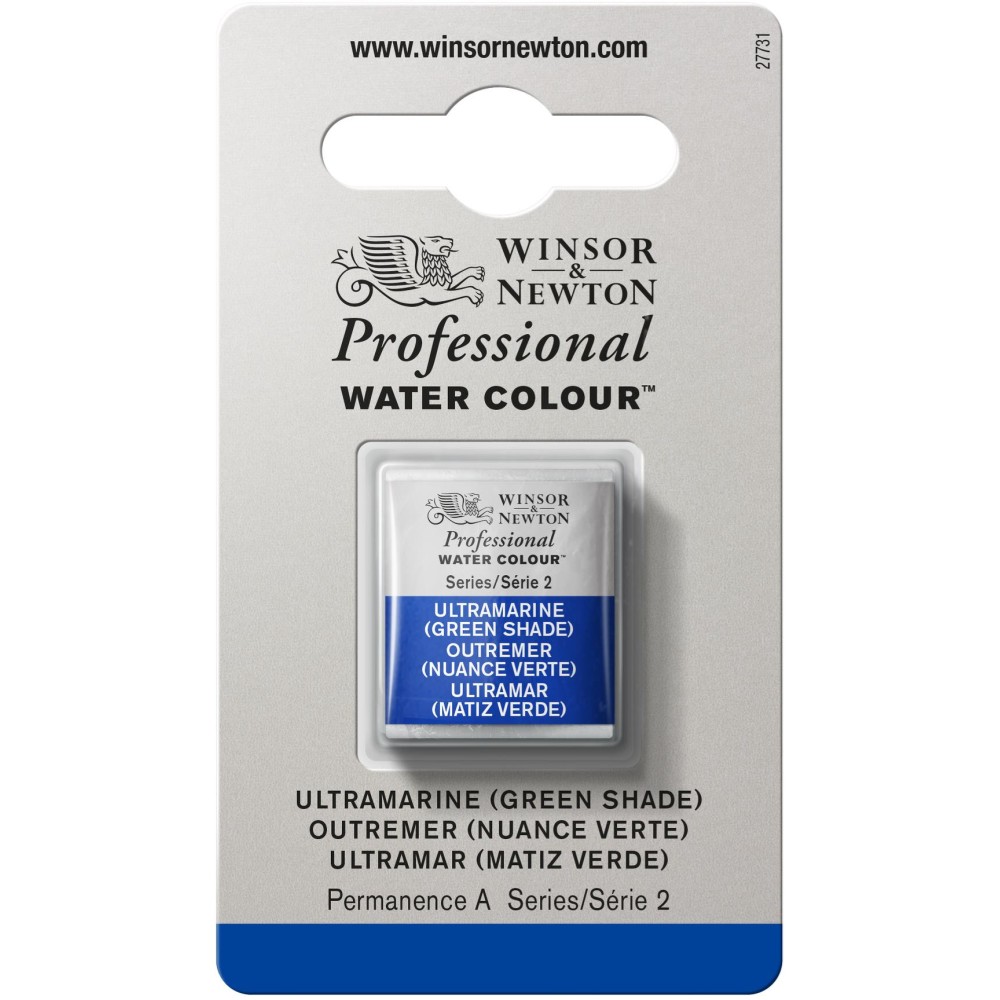 Farba akwarelowa Professional w półkostce - Winsor & Newton - Ultramarine (Green Shade)