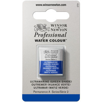 Farba akwarelowa Professional w półkostce - Winsor & Newton - Ultramarine (Green Shade)