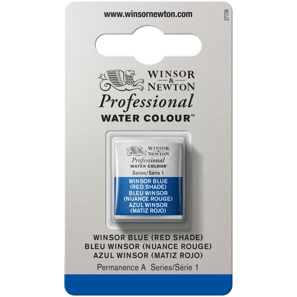Professional Watercolor half-pan - Winsor & Newton - Winsor Blue (Red Shade)