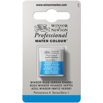 Professional Watercolor half-pan - Winsor & Newton - Winsor Blue (Green Shade)