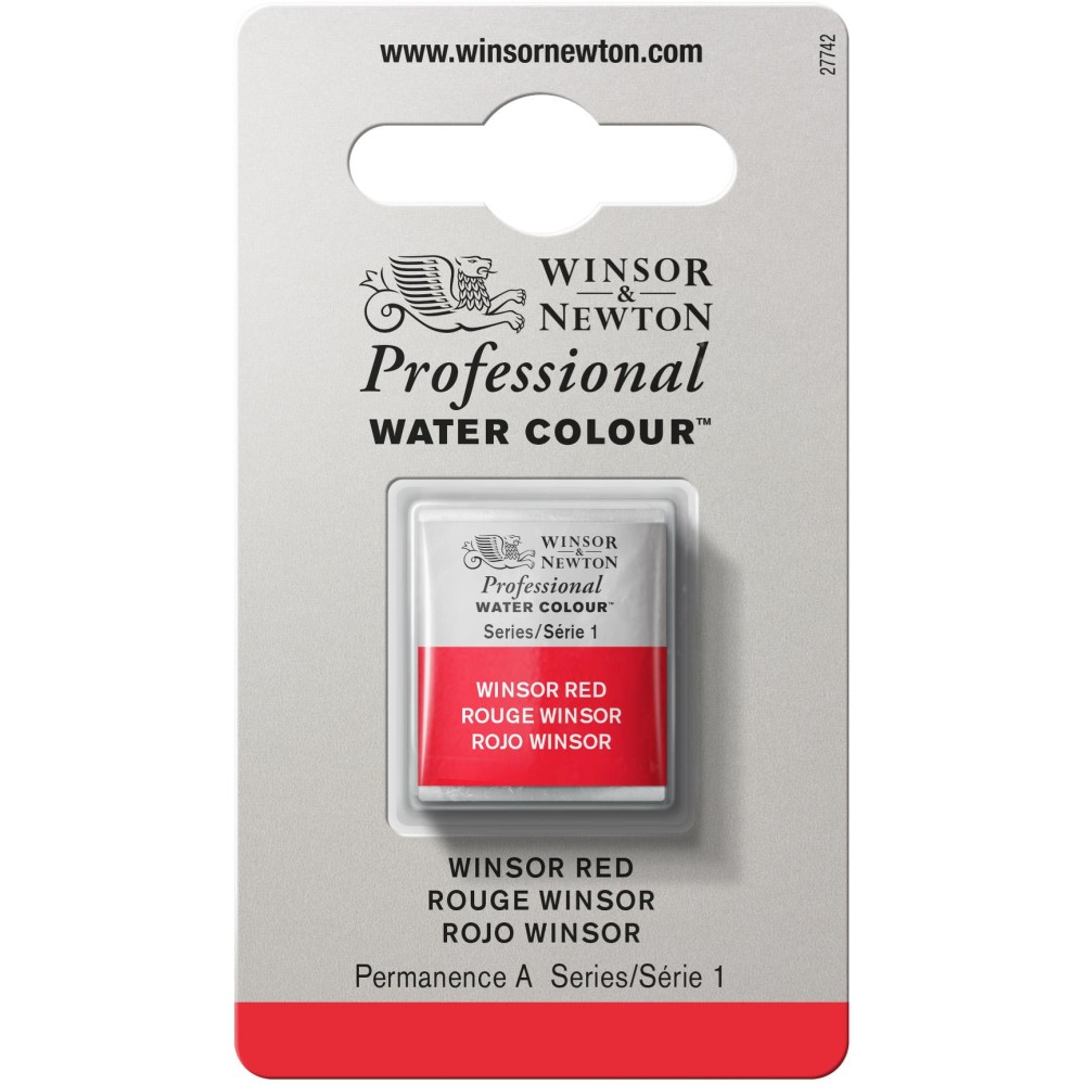 Professional Watercolor half-pan - Winsor & Newton - Winsor Red